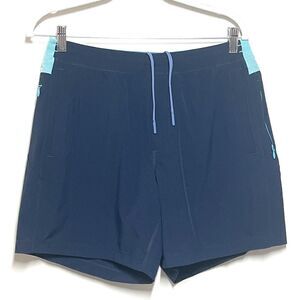 New Birddog Gym Shorts With liner Navy Teal Mens L